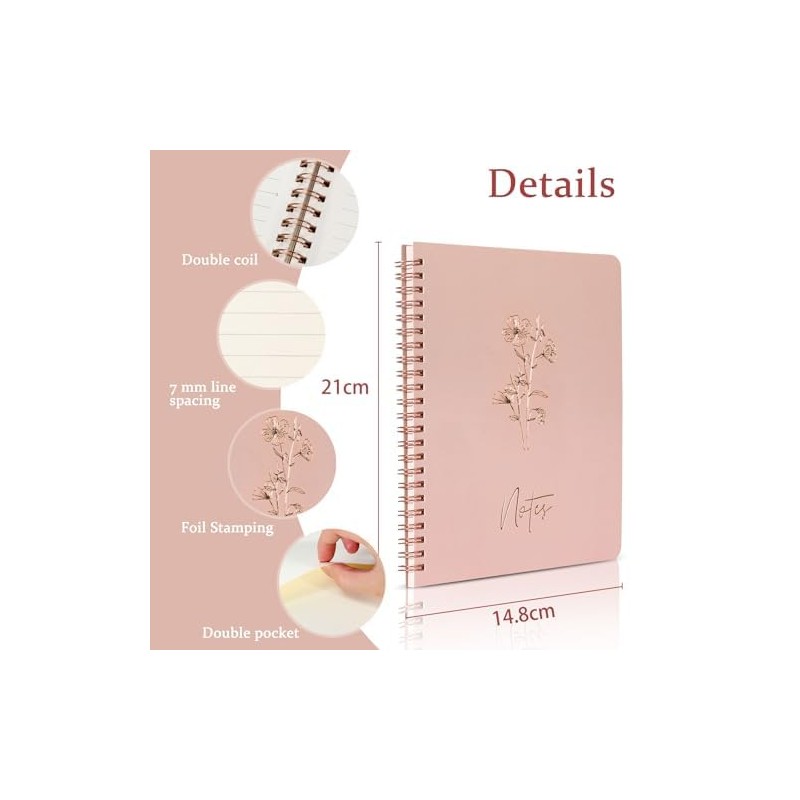 3pc Cuaderno Espiral Cuadernos Diarios Escuela Diario Lindo Spiral Notebook
