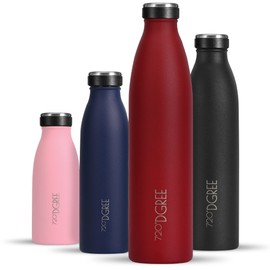720°DGREE ‘MilkyBottle’ Stainless Steel Drinking Bottle – 1 Litre – BPA-Free, Leak-Proof – Suitable for Carbonated Drinks, Sports, University, School, Fitness, Outdoor, Camping