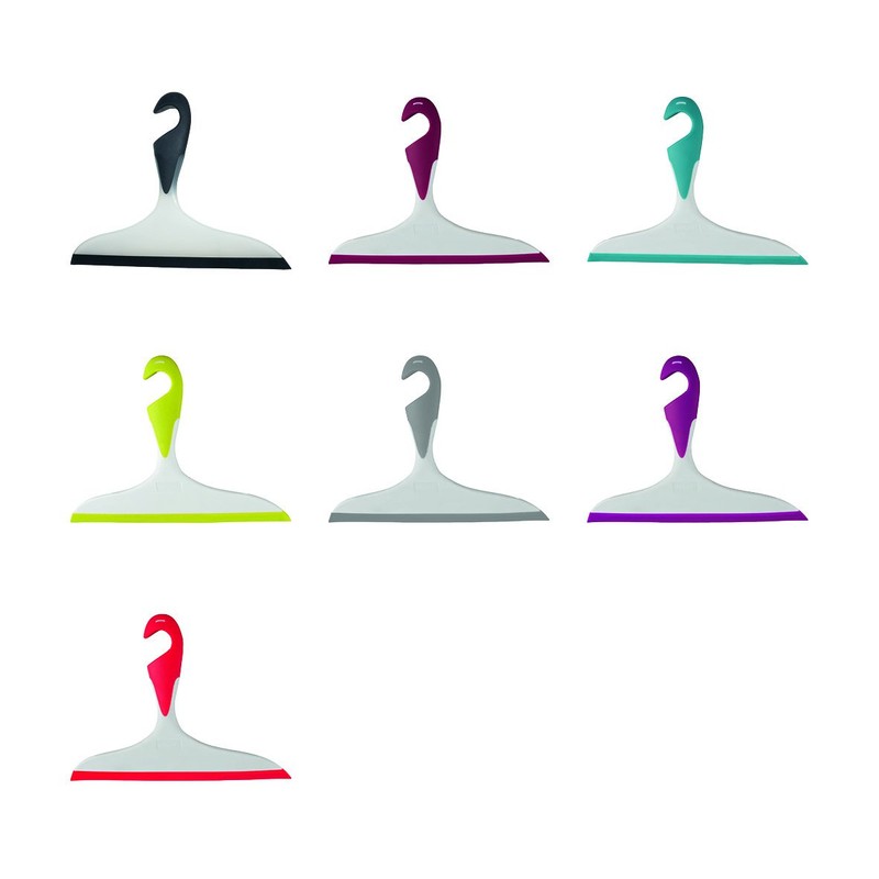 Wenko Bathroom Squeegee Loano Bath and Shower, Black/White, 17 x