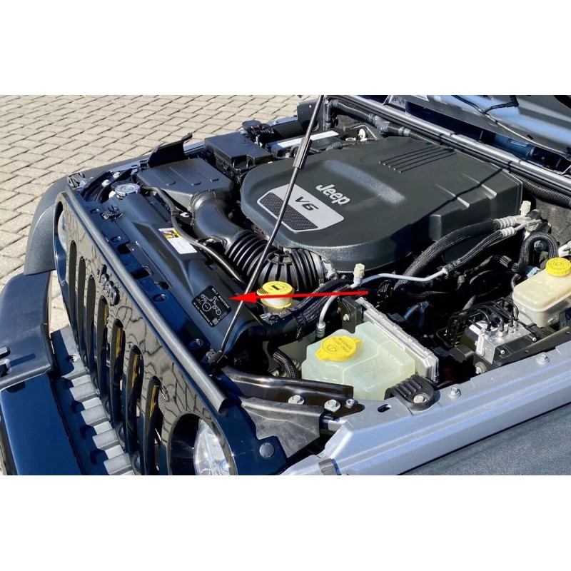 Unbranded Engine Belt Routing Diagram Decal - For 3.6L Jeep