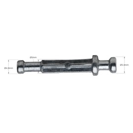 20 Pack Titus System 6 Double-Ended Dowel for Back to Back 3/4" (19mm) Panel Sharing Applications, 3/16" (5mm) Double Ended Push-in, Cam Lock Connectors for Furniture Cam Lock Fasteners, Zinc, R015