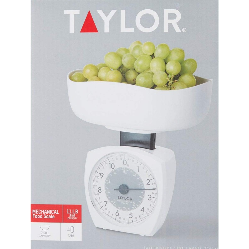 Taylor RA17718 Stainless Steel Kitchen Scale44 11lb, Black
