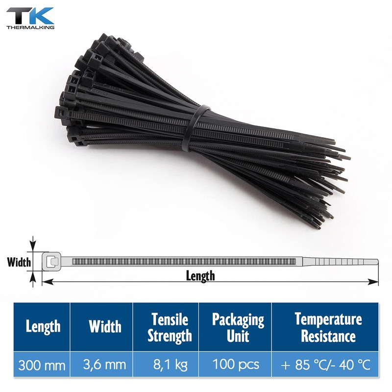 Cable Ties UV Resistant, Weatherproof - Extra Strong Cable Ties