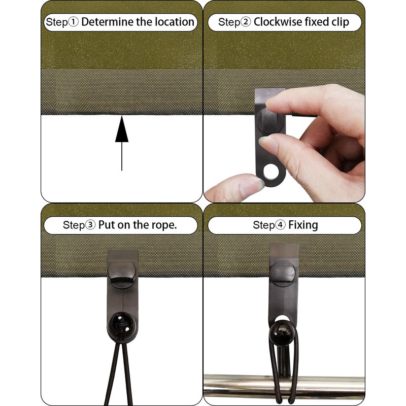 ABINLIN Tarp Clips Heavy Duty Lock Grip 30 Pcs -