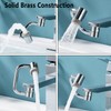 1080° Rotating Faucet Extender Aerator,Solid Brass Universal Splash Filter Faucet,1080