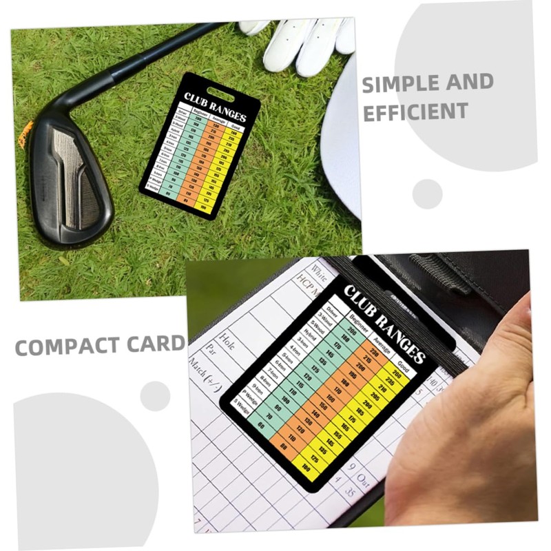 SUPVOX 12 Sheet Golf Scorecards and Distance Charts Durable Scorekeeping