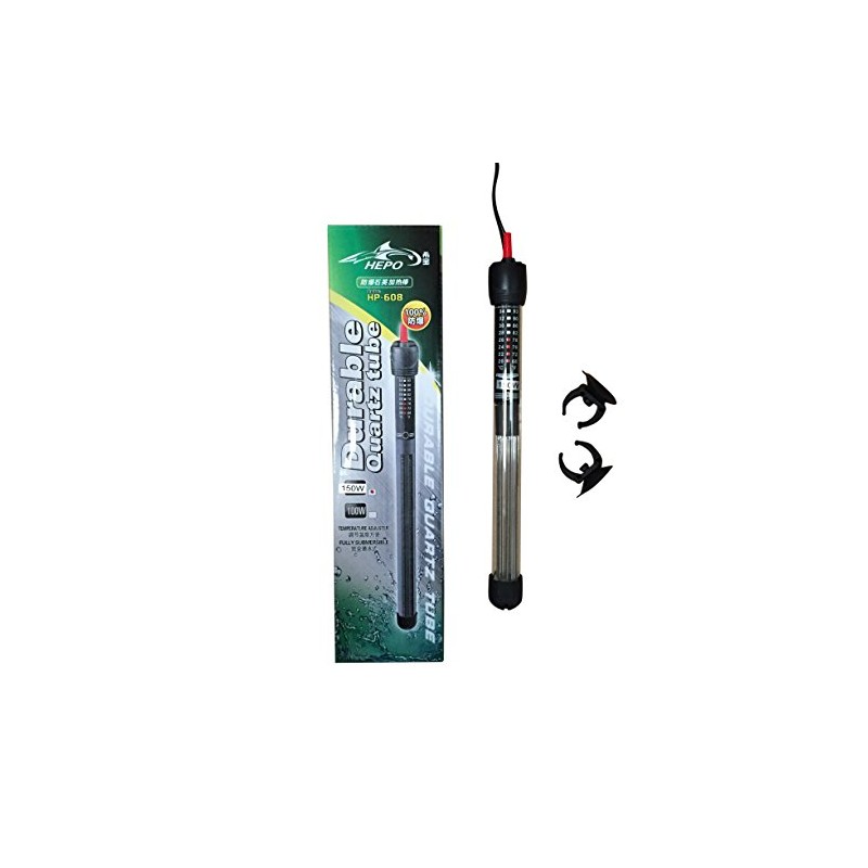 Hepo HP-608 Quartz Aquarium Fish Tank Heater Submersible Thermostat 25w