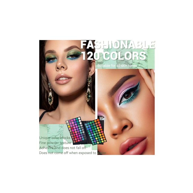 Pure Vie Professional 120 Colors EyeShadow Palette Makeup Contouring Kit