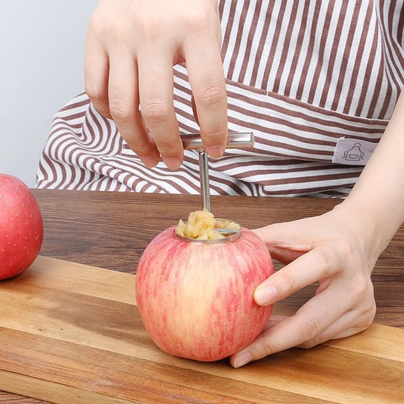 SUPVOX Descorazonador De Frutas De Acero Inoxidable, 2 Pzas