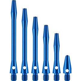 DESIGNA DARTS Metal Dart Shafts | 3 Sets of Anodised Aluminium Metal Stems, Micro, Blue, 12.5mm
