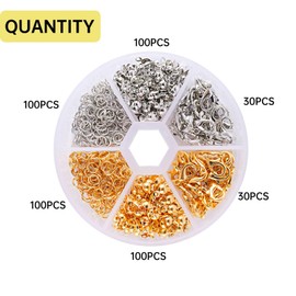 Chain Clasp Set, 463 Pieces, Clasps for Bracelets, Chain Clasps for Crafts, Chain Clasps for Bead Bracelets, Jump Rings Set for DIY Jewellery Making