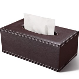 Richblue Tissue Case, Stylish, Tissue Box, Tissue Cover, Luxury PU Leather, Tissue Box, Inner Dimensions (W x D x H): Approx. 9.3 x 4.7 x 3.1 inches (23.5 x 12 x 8 cm), Paper Towel Case, Tissue