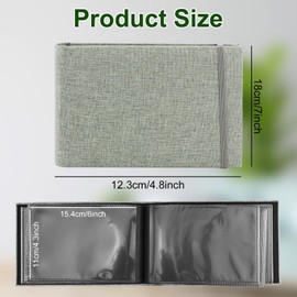 2 Pack Small Photo Albums, 6x4 Slip In Photo Albums 200 Photos Mini Flip Photo Book Album Portable Linen Cover Memory Book with Linen Cover for Baby Wedding Holiday Family Birthday Travel(Grey)