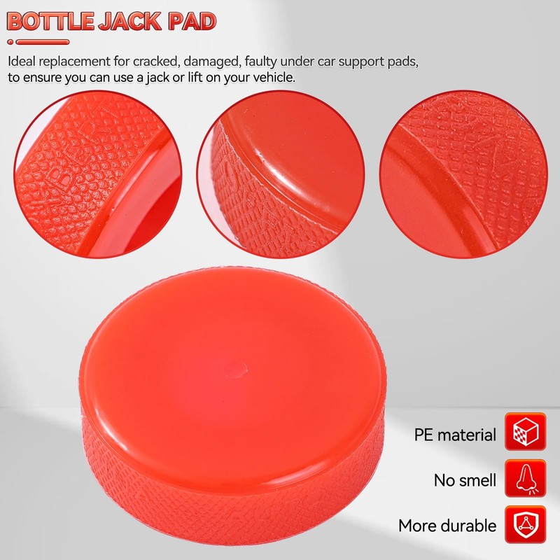 Jack Pad Fits 5-8 Ton Jack Red Polyethylene Protective Pad