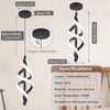Vloitgol Black Pendant Light,4000K Modern LED Pendant Lights Kitchen Island,Adjustable