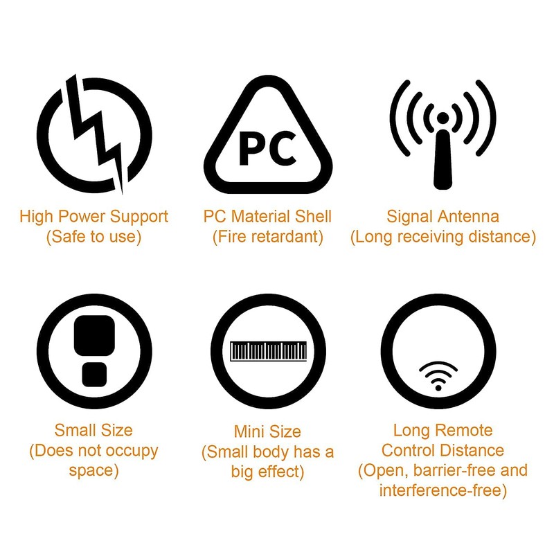 RODOT 433M Wireless Remote Switch, 110V 120V 240V 30A Relay