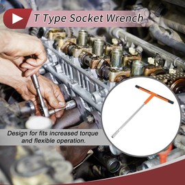 HEROFFIX 1 Pcs Socket Wrench Spanner Socket Remover 290x205mm Chrome Vanadium Steel Hexagon 6mm for Car Motorcycle Dirtbike T-Handle Wrench Sleeve