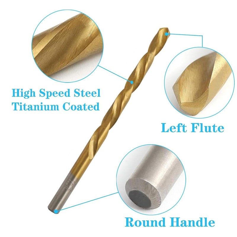 YUENTOEN 10 Piece Screw Extractor Kit, Cobalt HSS Left Hand