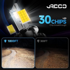 JRPOO D2S/D2R LED Bulb,24000Lumens,6500K White 500% Brightness 120W High and Low Beam XenonHID Replacement Lights,Plug and Play,D2S LED trouble free Fog Light Bulbs bulb,Pack of 2