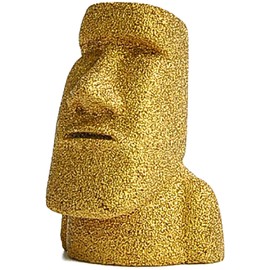 Minamisanriku Moai Family [Premium Mini Moai Statue, Gold, Money Luck, Desire Fulfillment] Funny Miscellaneous Goods Interior, Power Stone, Amulet, Birthday Gift, Figurine, Object