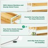 EsLuker.ly Spice Seasoning Rack Organizer Kitchen Countertop, 4 Tier Bamboo