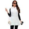 MODERN BUBBLE Long Puffer Vest for Women with Hood Lightweight