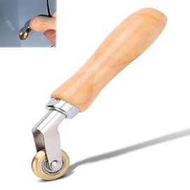 Wjelet Brass Penny Roller, Welding Handheld Roller, Single Ply Roofing Brass Seam Roller for Vinyl Flooring, Waterproof Membrane Material, Ideal for Welding and Seaming