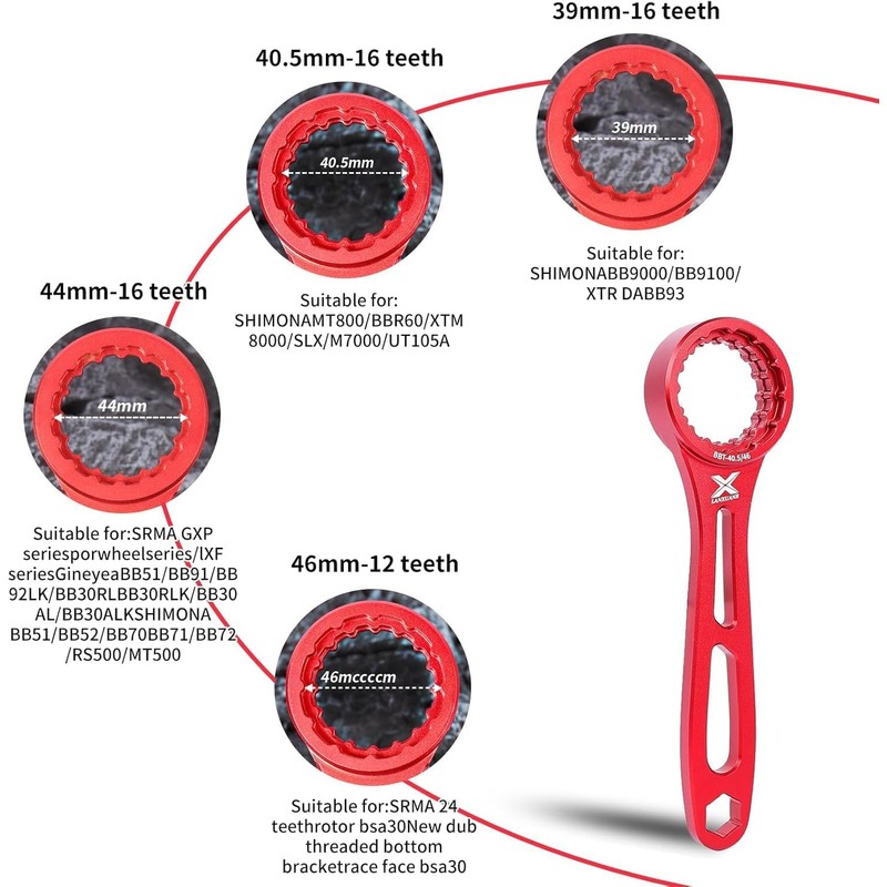 Raheem 4 in 1 Multifunction Bike Bottom Bracket Tool BB