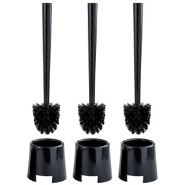 BOLMEN Basic Toilet Brush with Holder, Black, 36.5cm - Set of 3