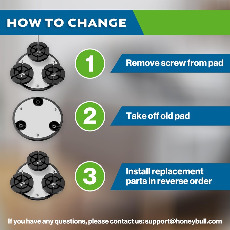 HoneyBull Walking Cane Replacement Tips - Pack of 3 Durable