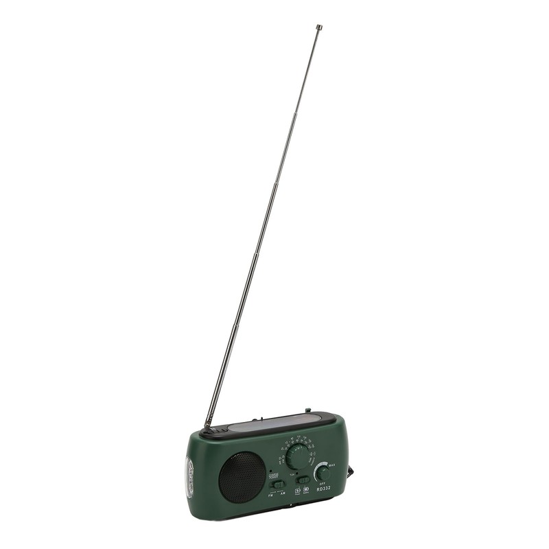Solar Hand Crank Radio Multifunction Rechargeable Emergency Radio with Flashlight