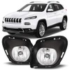 For 2014-2016 Jeep Cherokee Fog Lights +Wiring Kit +Switch Complete