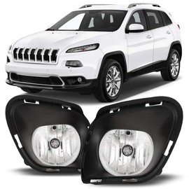 For 2014-2016 Jeep Cherokee Fog Lights +Wiring Kit +Switch Complete SET
