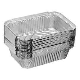sourcing map 30pcs Aluminum Foil Pie Pans 7.48x5.12" Rectangle Disposable Non-Stick Baking Pans for Pies Quiches Tarts Baking Cooking Reheating Parties, Silver