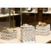 Feyarl 3 Pcs Crystal Jewelry Watch Display Stands Mirrored Risers