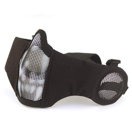ATAIRSOFT Tactical Airsoft CS Protective Lower Guard Mesh Nylon Half Face Protection with Ear Cover Skull