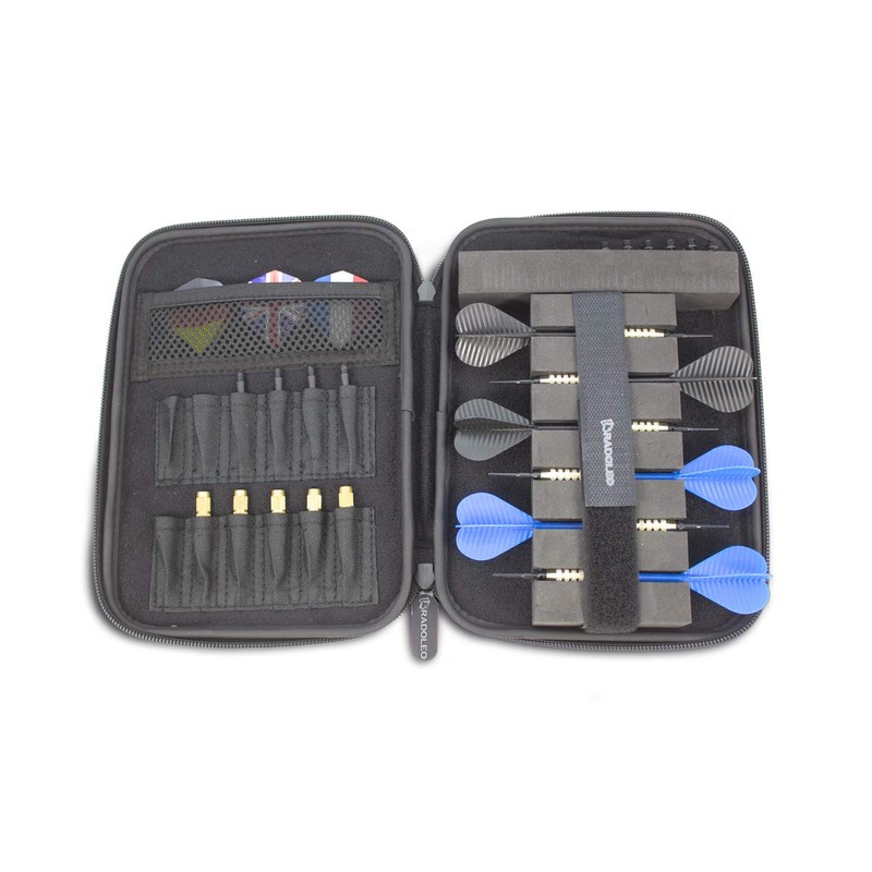 RADOLEO Arrow-ONE Steel-Silver Dart Case for 2 Players | for