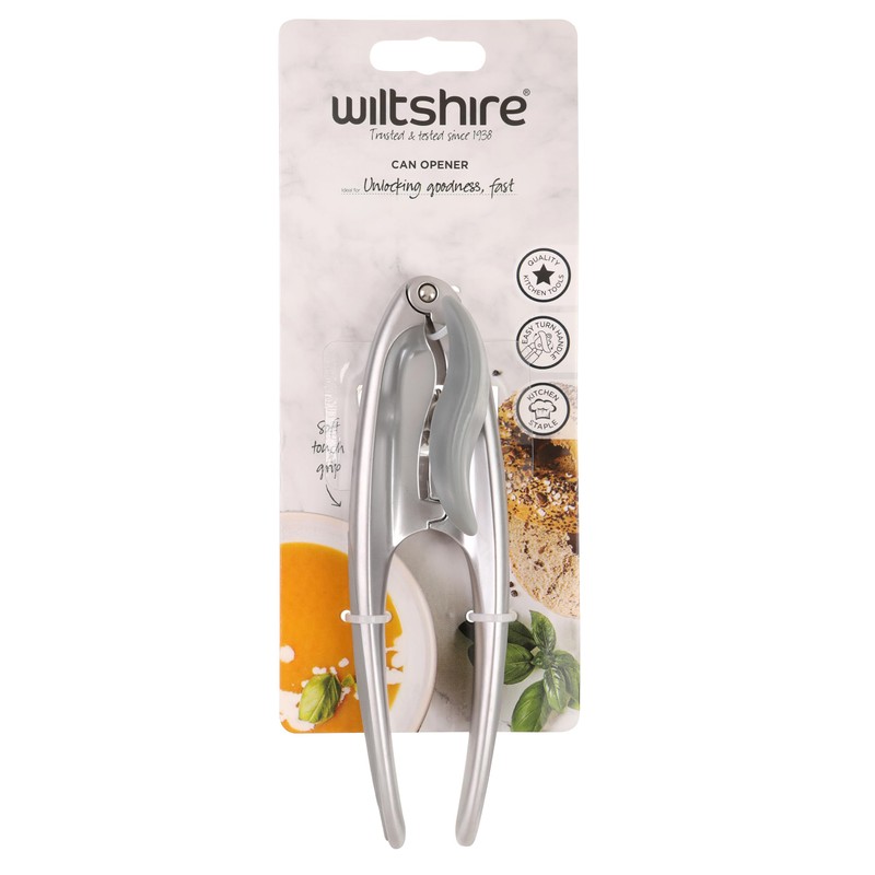 Wiltshire Colour Rush Can Opener, Chrome Plated, Anti-Slip Comfortable Soft