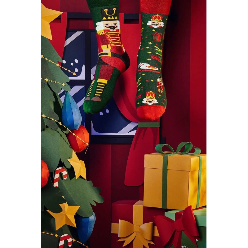 Many Mornings Unisex The Nutcracker Mismatched Socks, Multi-colour.