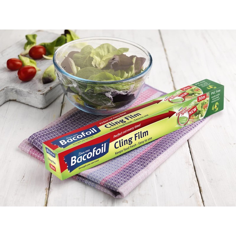 Bacofoil PVC-Free Cling Film with Easy-Cut system, 325mm x 30m