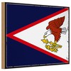 Holzschild | Flagge von Amerikanisch-Samoa | Retro-Stil | 20 cm