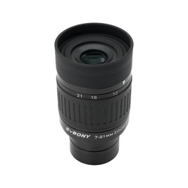 Svbony SV135 Zoom Telescope Eyepiece 1.25" 7-21mm Zoom Eyepiece for Telescope 52 Degree Field of View FMC 5 Element 3 Group Telescope Lens Astronomical Observation Telescope Accessories