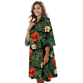 KFUBUO Surf Poncho Changing Towel Swim Robe with Pocket Plus Size Terry Cloth Swim Cover Up for Women Towel Poncho Hoodie