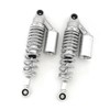 Silver & Chrome Adjustable Remote Reservoir Motorcycle Shocks - Eye