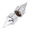 YDLMT 2 Pcs Left & Right Chrome Spike Twisted Front