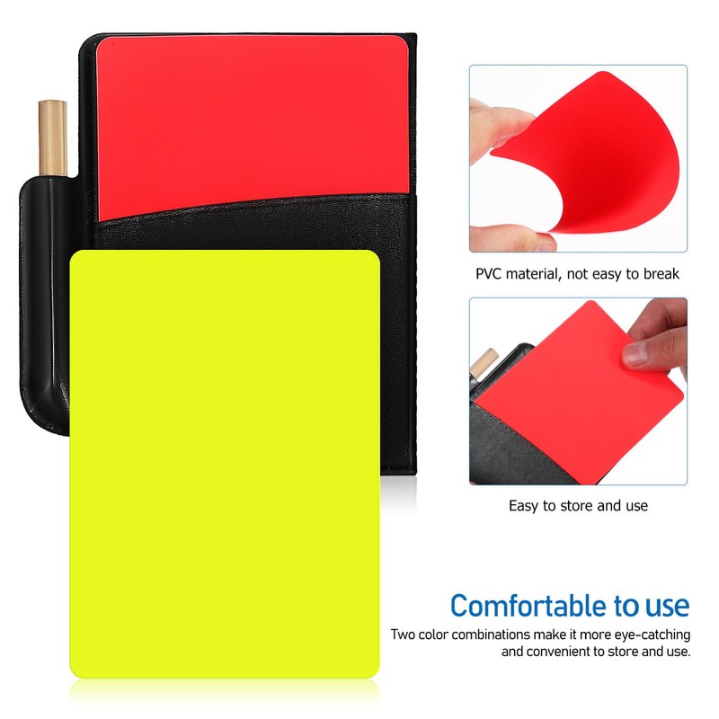 Toyvian Soccer Referee Card Sets: 2 Packs Red and Yellow