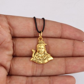 Rudra Empire Spiritual Shiva Bholenath Pendant Locket for Men and Women, Free Size, Brass, No Gemstone