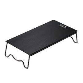 NANGOGEAR SOLO KITCHEN 20204-BK(SK-8S) Solo Kitchen, Single Burner, Aluminum Table, Esbit Pocket Stove, Perfect Size, Storage Bag Included, Camping Kitchen, Black, Black Gear, Black