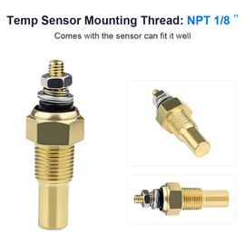 WATERWICH Oil Temp Temperature Gauge Meter Kit 104-302℉ DC12V 2inch 52mm with Sensor for Marine Car Truck Vehicle Automotive