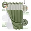 PILOTSHARK No Hook Waffle Weave Shower Curtain Set with Snap-in
